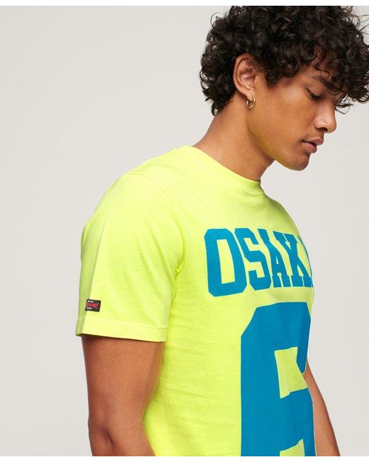 Superdry Osaka Neon Graphic T-shirt in Green for Men | Lyst