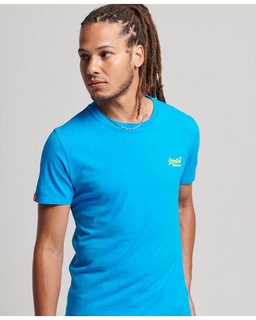Superdry Orange Label T-shirt Met Neon Opdruk in het Blauw voor heren |  Lyst NL