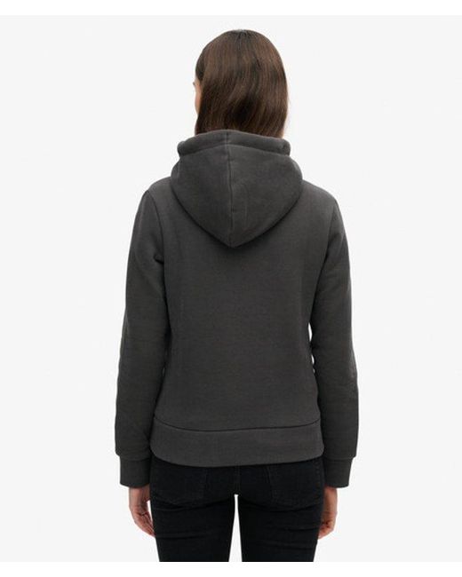 Superdry Black & Co Glitter Graphic Logo Hoodie