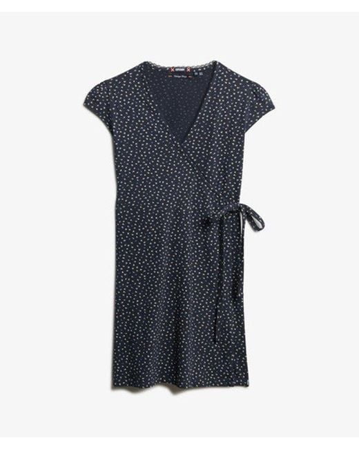 Superdry Blue & Co Athletic Essentials Wrap Dress