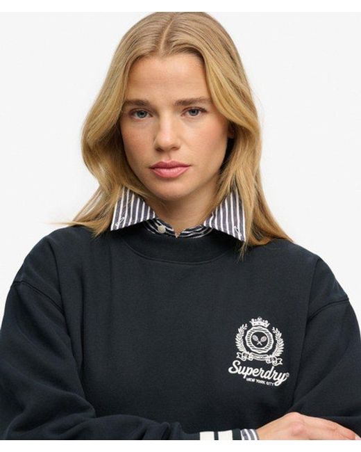 Superdry Black & Co Country Club Crest Crew Sweatshirt