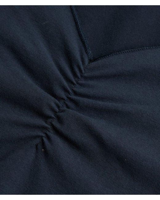 Superdry Blue & Co Gathered V-neck Crop T-shirt