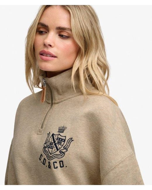 Superdry Natural & Co Country Club Half Zip Sweatshirt