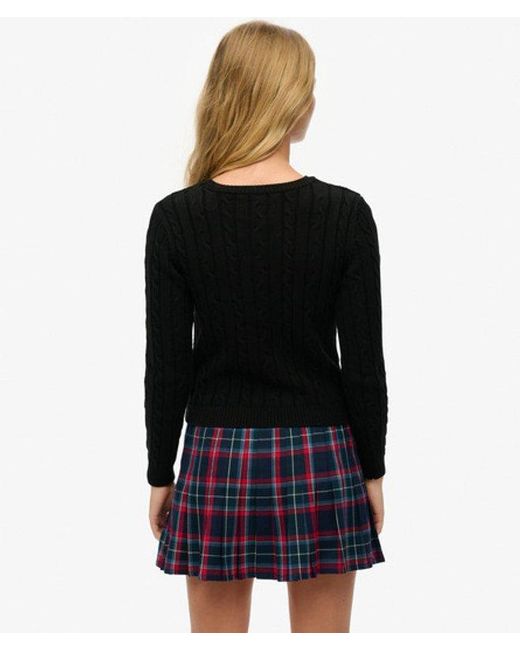 Superdry Black & Co Essentials Slim Cable Jumper