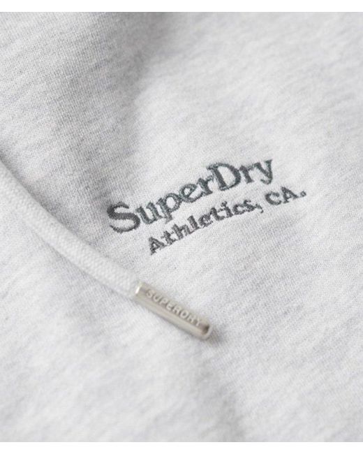 Superdry White Essential Hoodie Dress