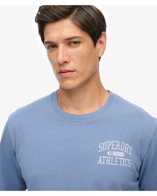 Superdry Blue Vintage Athletic Essential Graphic T-shirt for men