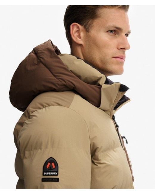 Superdry Brown & Co Ski Sports Padded Block Jacket for men
