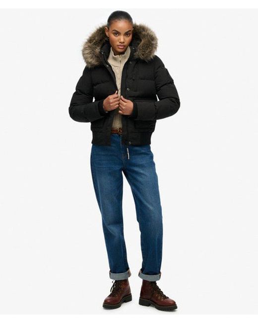 Superdry Everest-bomberjack Met Capuchon in het Black