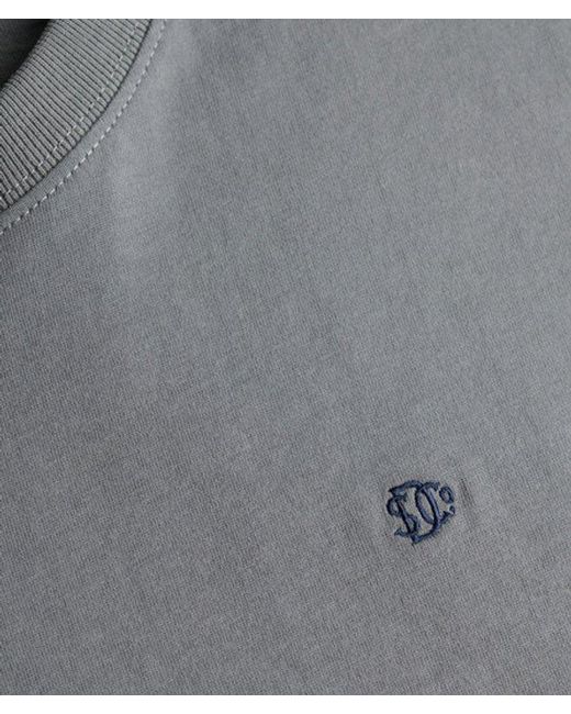 Superdry Gray Sd & Co Logo Embroidered T-Shirt for men