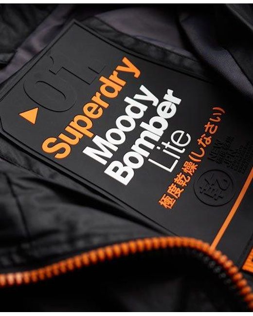 Superdry Black Moody Bomber Lite Jacket for men