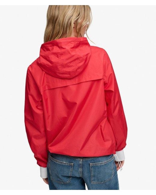 Superdry Bench Hooded Shell Zip Jas in het Red