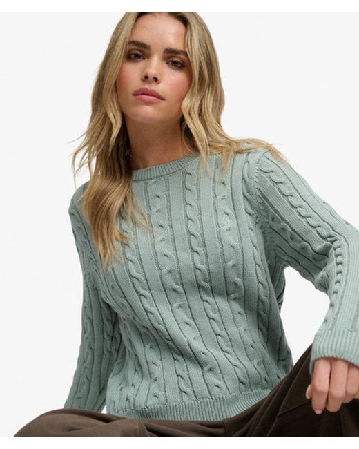Superdry Blue & Co Essentials Cable Knit Jumper