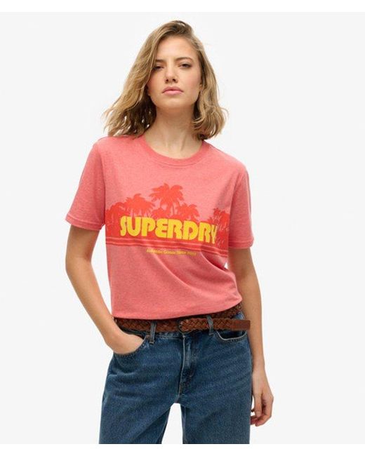 Superdry Red & Co Outdoor Stripe Relaxed T-shirt