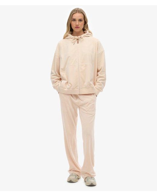 Superdry Natural & Co Country Club Velour Zip Hoodie