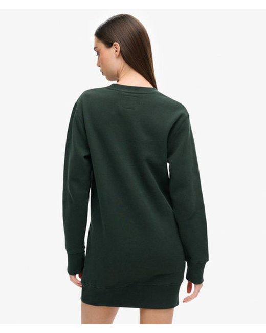 Superdry Green & Co Luxe Metallic Logo Jersey Dress