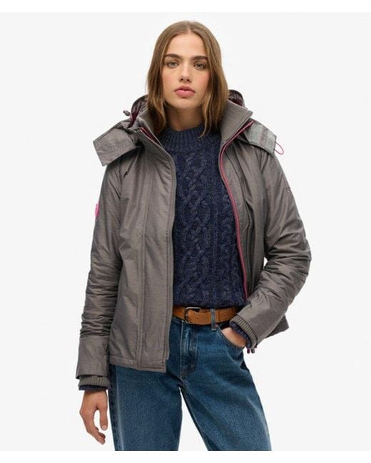 Superdry Gray & Co Pop Zip Hooded Arctic Sd-windcheater Jacket