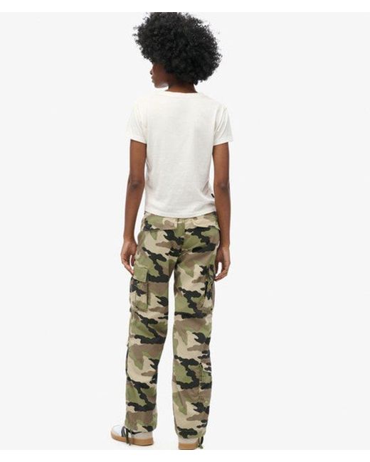 Superdry Blue & Co Low Rise Straight Cargo Pants