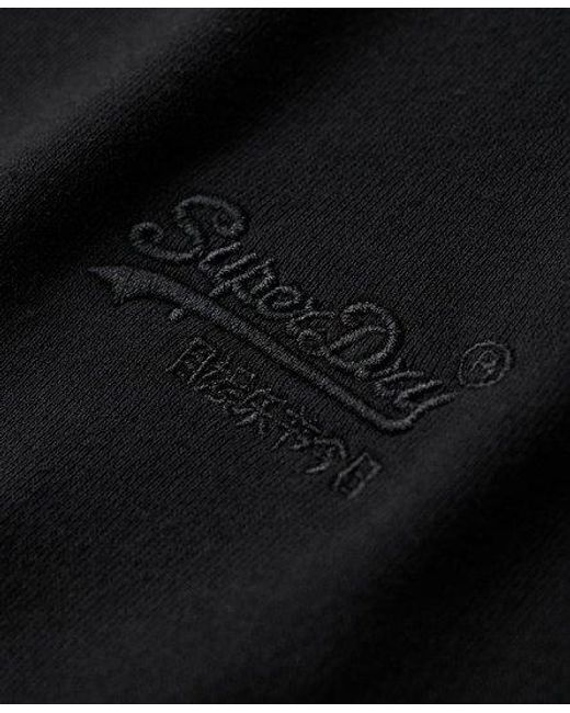 Superdry Black Essential Logo Crew Sweatshirt for men