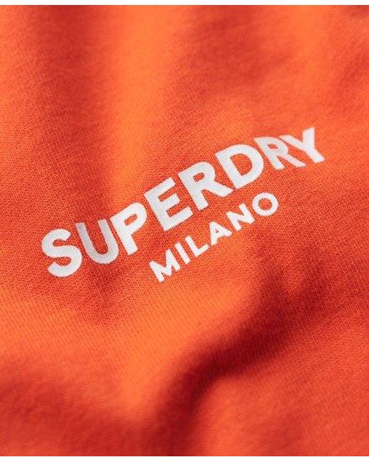 Superdry Red Luxury Sport Loose Fit T-shirt for men