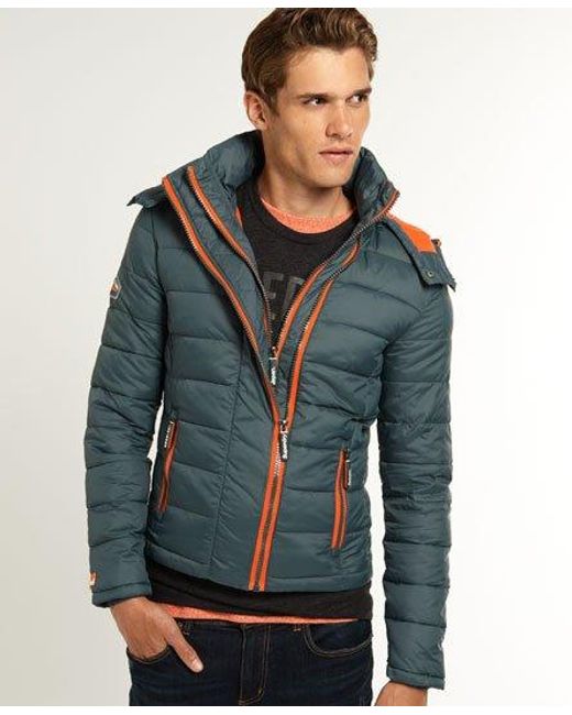 Superdry Blue Fuji Double Zip Jacket Racing Car for men