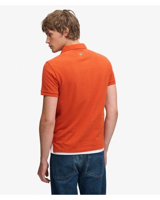 Superdry Red & Co Classic Pique Polo Shirt for men