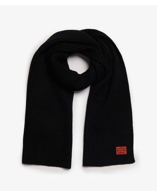 Superdry Black & Co Workwear Knit Scarf