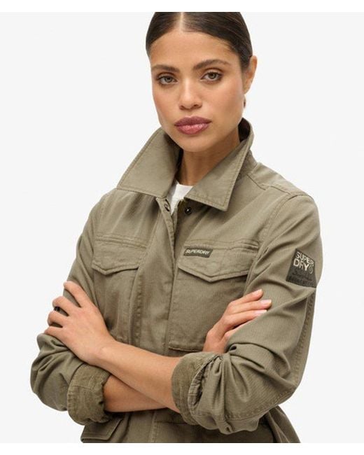 Superdry Brown Embroidered M65 Military Jacket