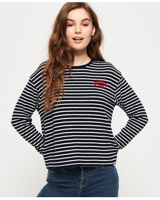 Superdry Blue Penry Super Soft Top Stripe