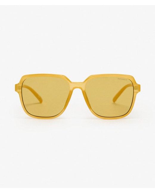 Femme Lunettes De Soleil Carrées Overtaille Taille: 1Taille Superdry en coloris Yellow