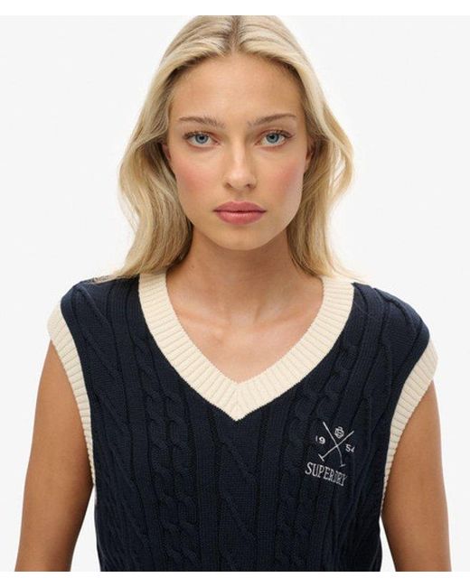 Superdry Black & Co Heritage Knitted Tank