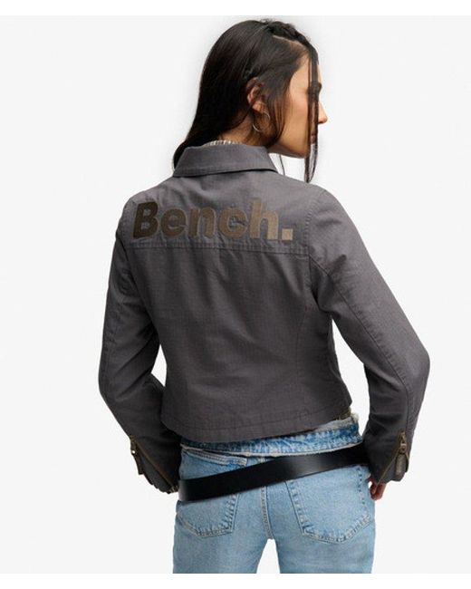 Superdry Gray Bench X & Co Bench Double Zip Collar Ripstop Jacket