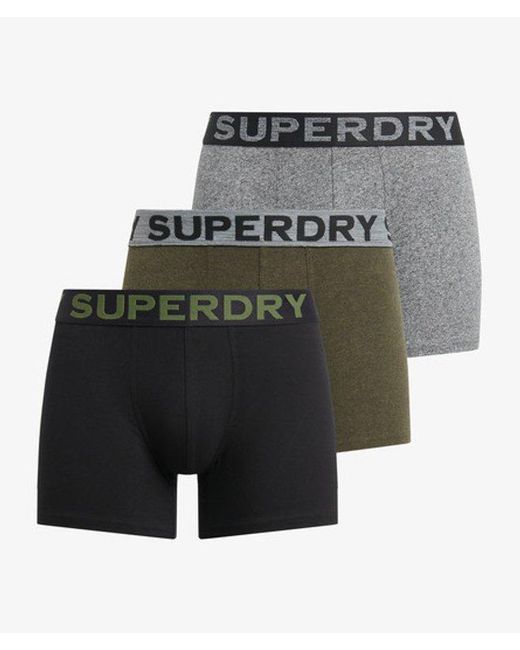 Superdry Triopak Boxers in het White voor heren