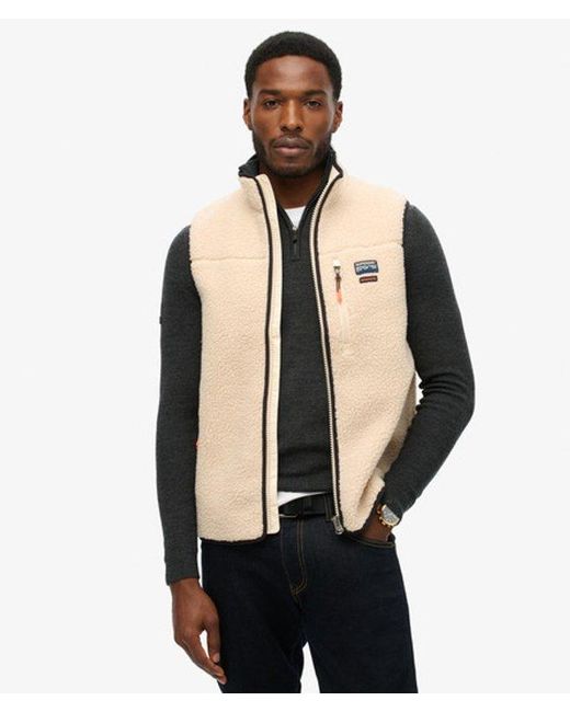 Superdry Natural & Co Outdoor Fleece Gilet for men