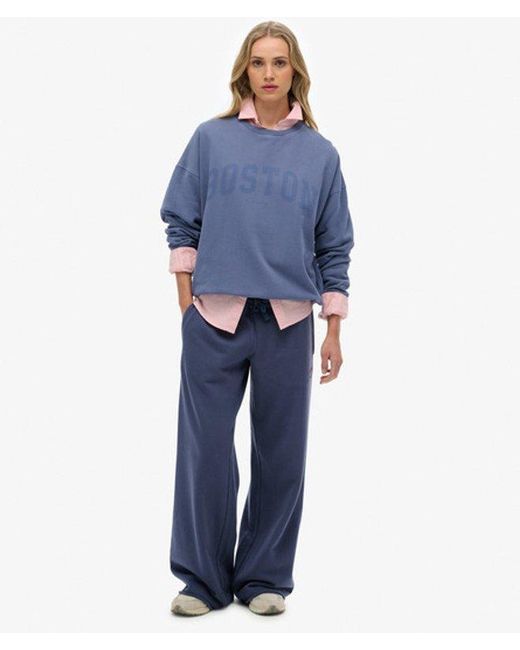 Superdry Blue & Co Athletic Essentials Relaxed Crew Sweatshirt