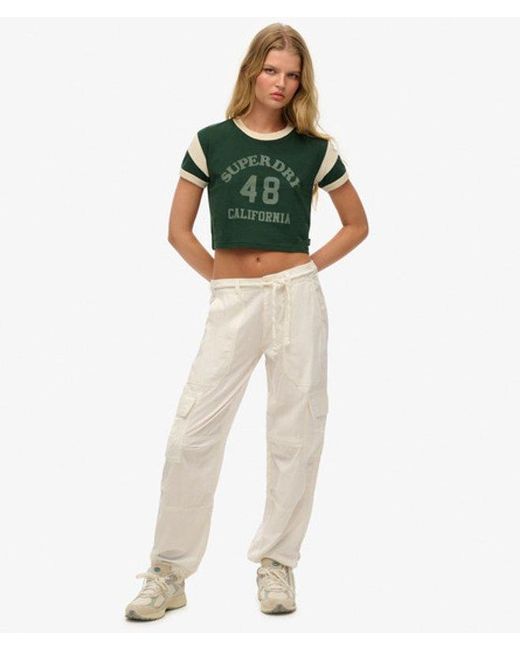 Superdry Green Lightweight Beach Cargo Pants
