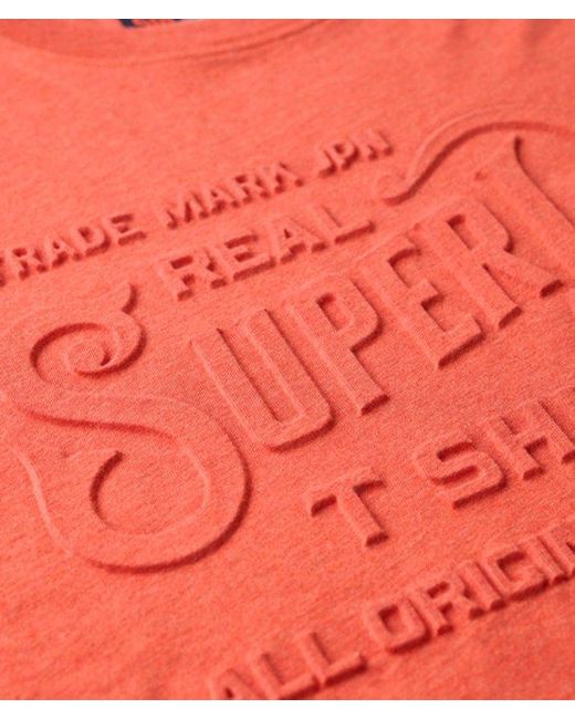 Superdry Orange & Co Workwear Embossed Relaxed T-shirt for men