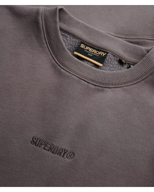 Superdry Gray & Co Micro Logo Crew Sweatshirt for men