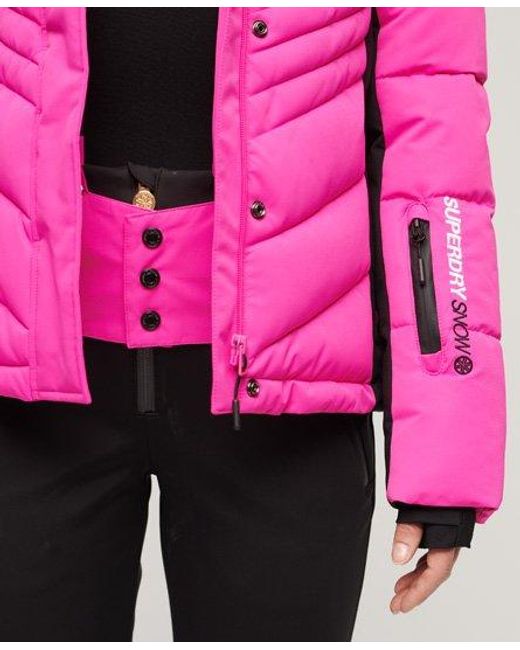 Aux s sport veste rembourrée ski luxe Superdry en coloris Pink