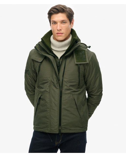 Superdry Green & Co Classic Logo Embroidered Mountain Sd Windcheater Jacket for men
