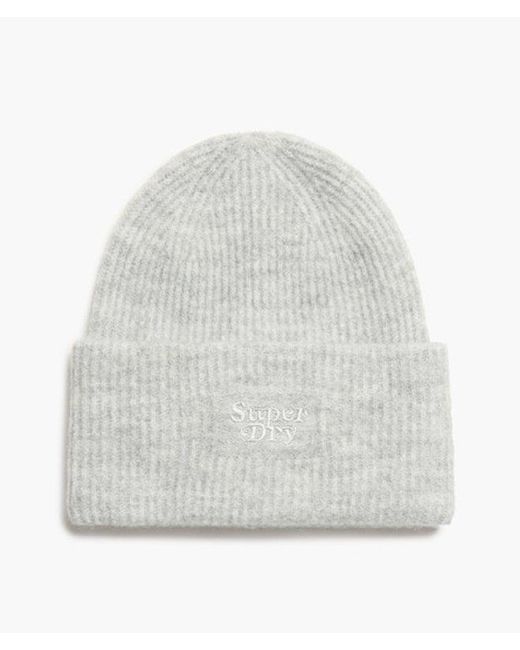 Superdry White & Co Soft Rib Knit Beanie Hat