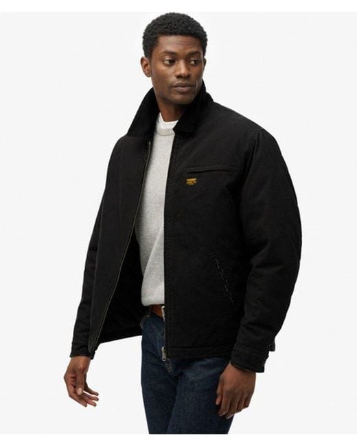 Superdry Black & Co Cotton Canvas Barn Jacket for men