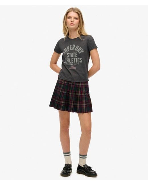 Superdry Gray & Co Athletic Graphic Fitted T-shirt
