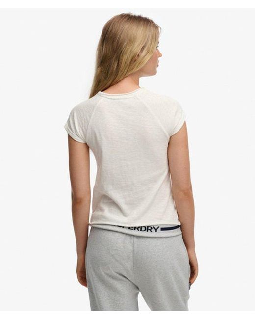 Superdry White & Co Athletic Essentials Slub Graphic T-shirt