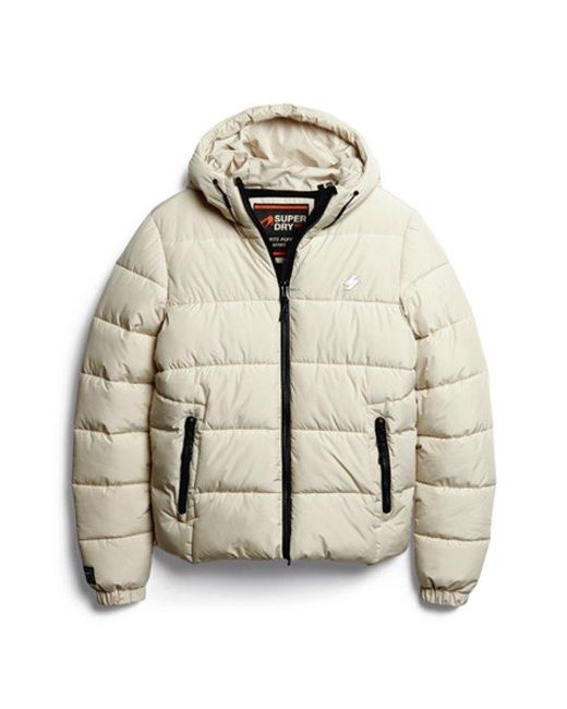 Superdry Natural & Co Hooded Sports Puffer Jacket for men