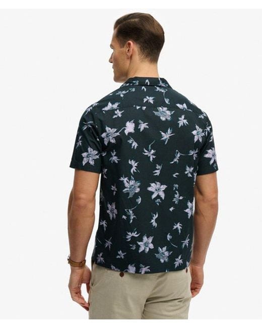 Superdry Black & Co Cabana Print Short Sleeve Shirt for men