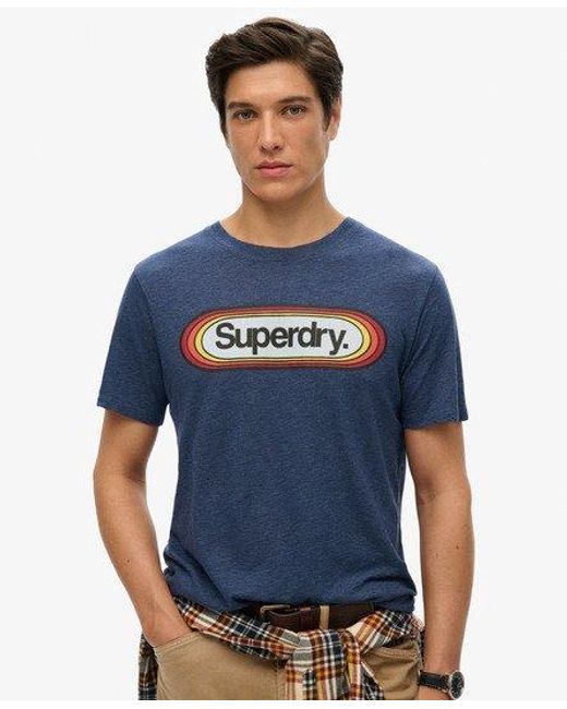Superdry Blue Archive Graphic T-shirt for men