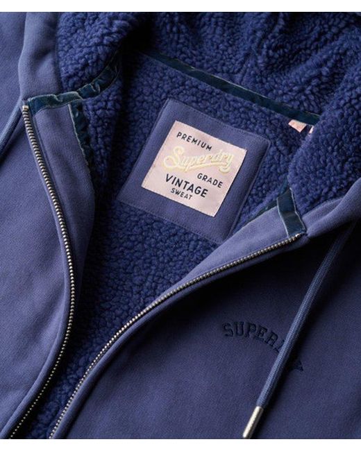 Superdry Blue & Co Borg Lined Zip Hoodie