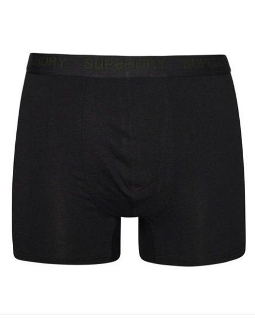 Superdry Green Organic Cotton Boxer Multi Triple Pack for men