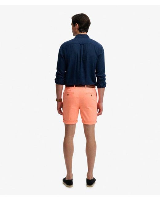 Superdry Blue & Co Premium Regular Chino Shorts X None / Washed Peach - Size: 32 for men