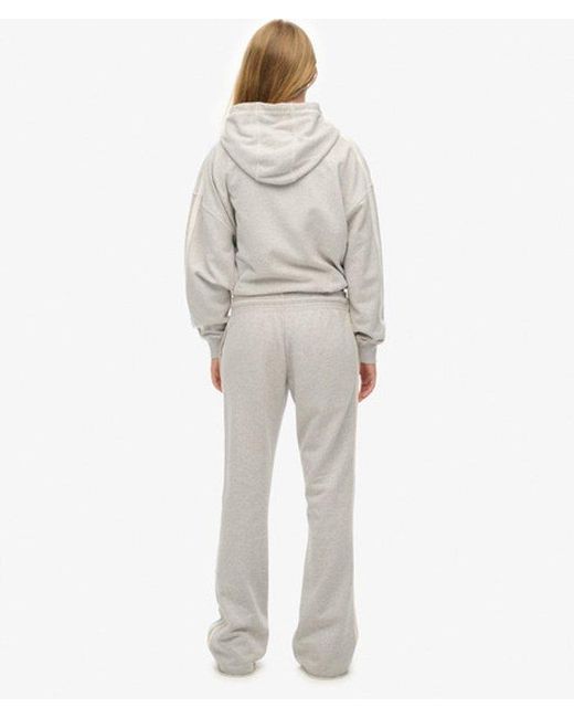 Superdry Gray & Co Athletic Stripe Flare joggers